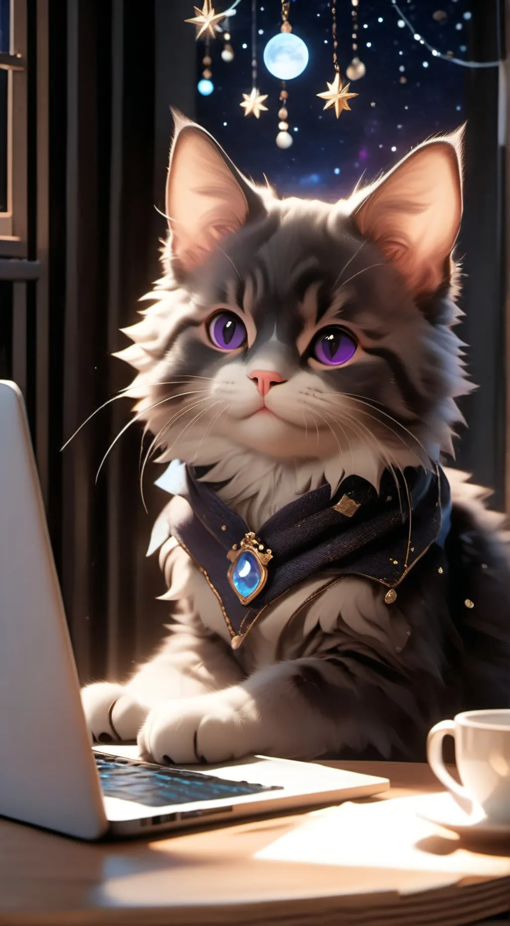 ai character: StarryWinks background