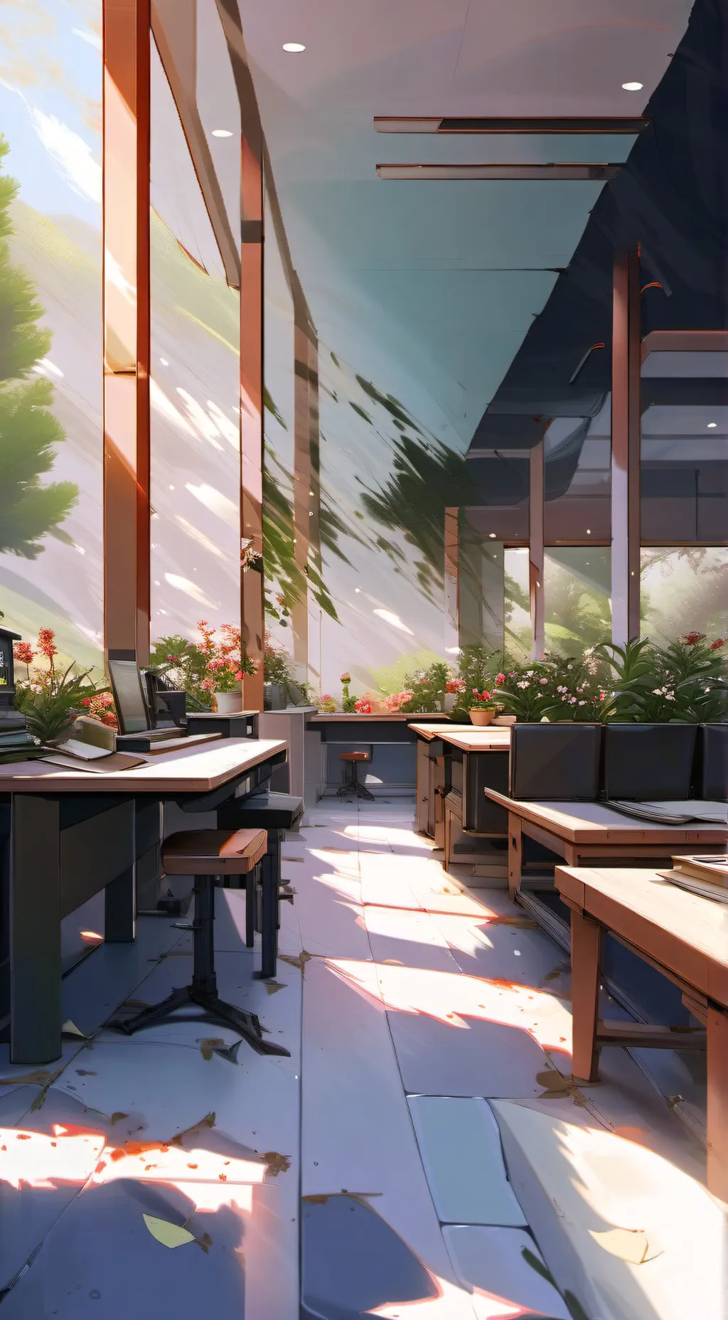 ai character: New School background