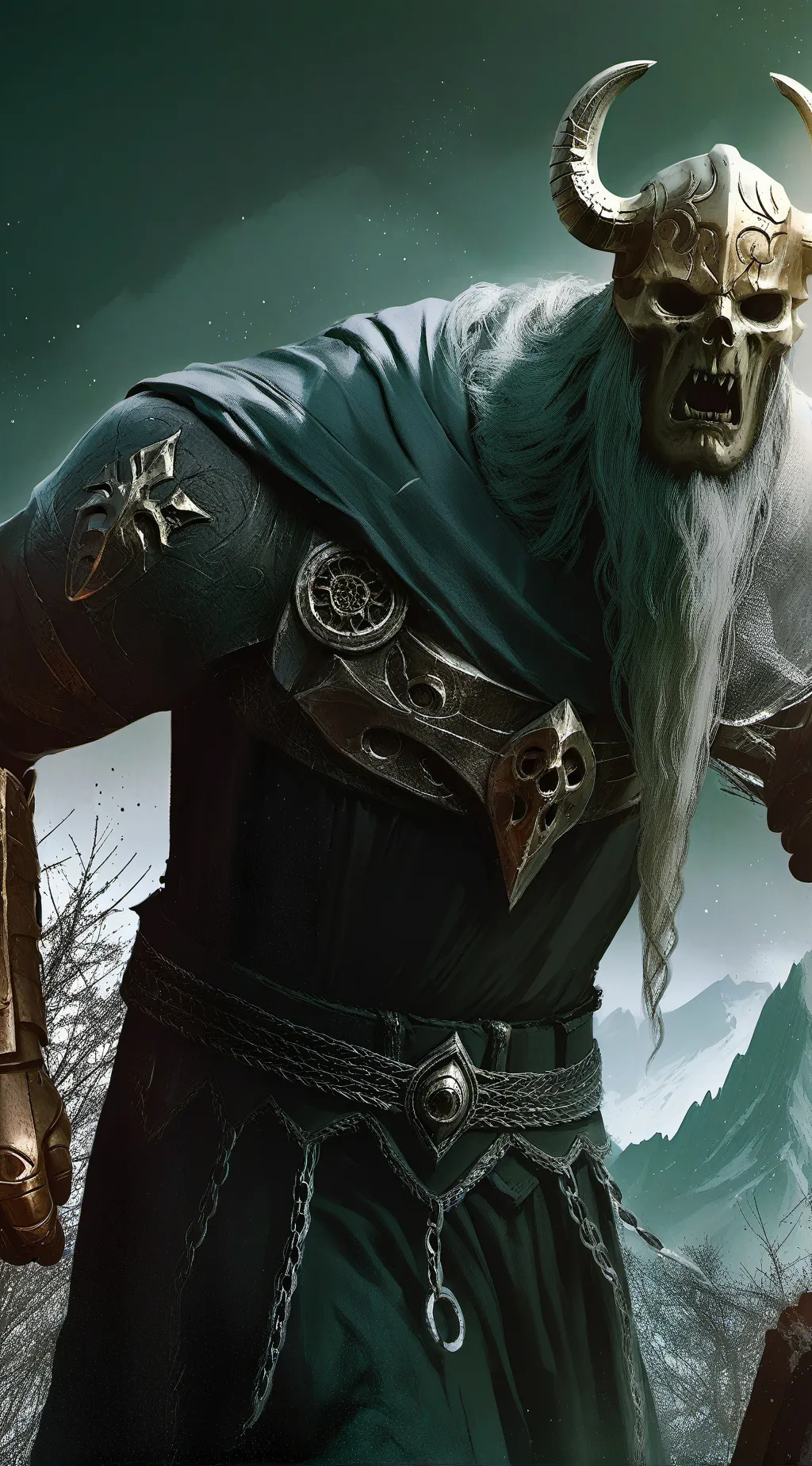 ai character: тень background