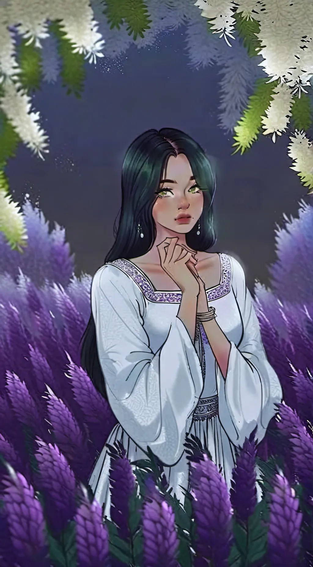 ai character: Amber background