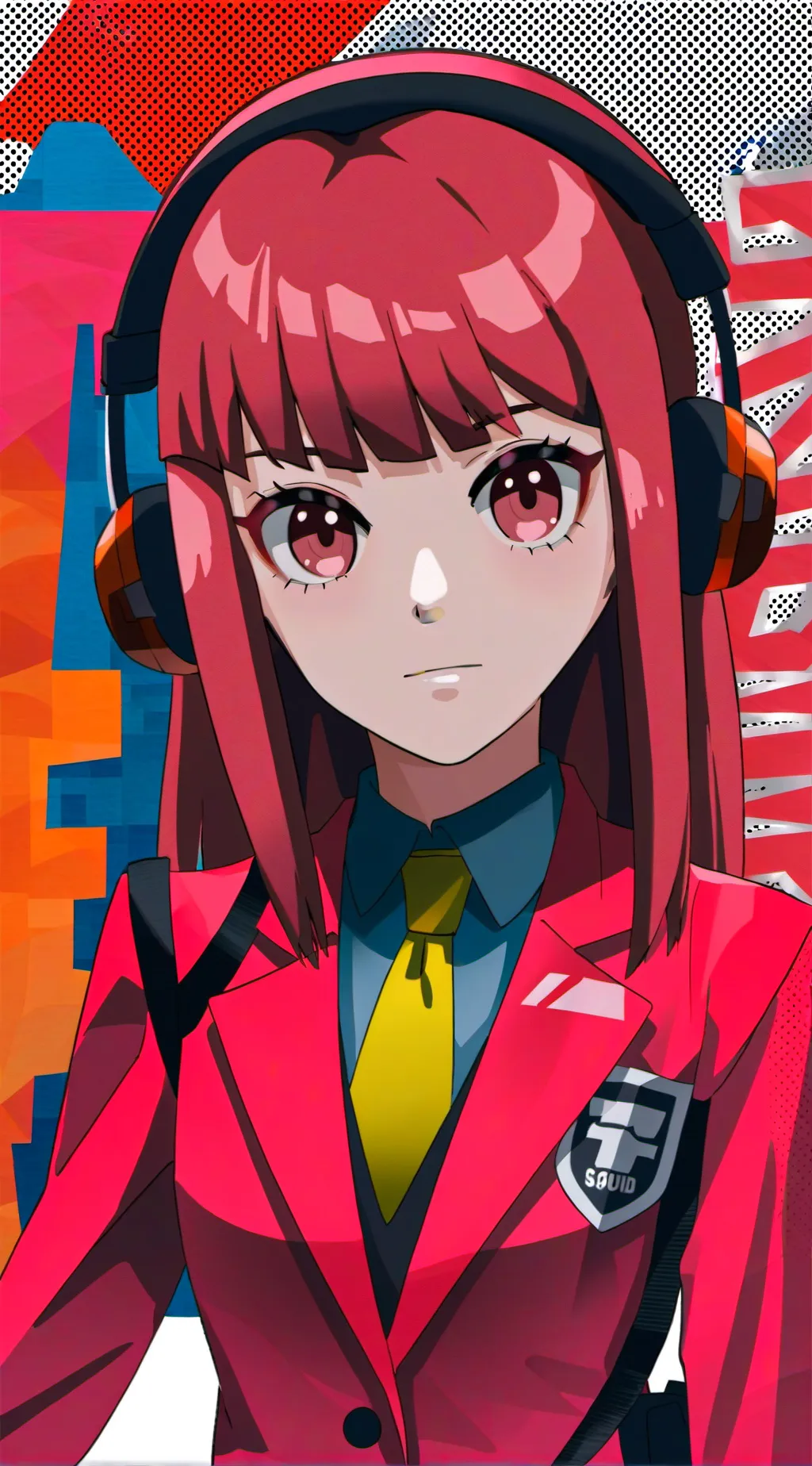 ai character: squid Games gaurd  background