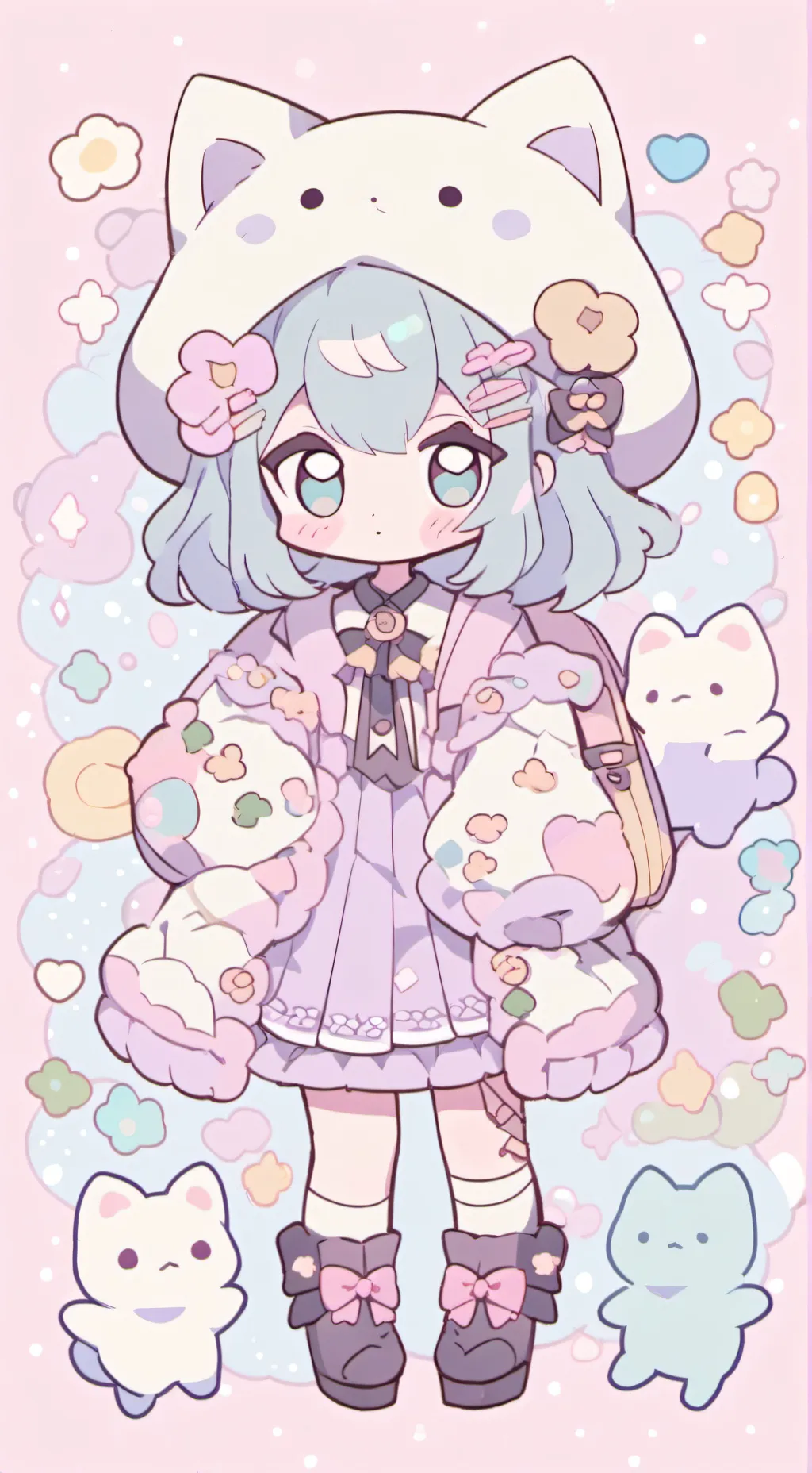 ai character: neko background