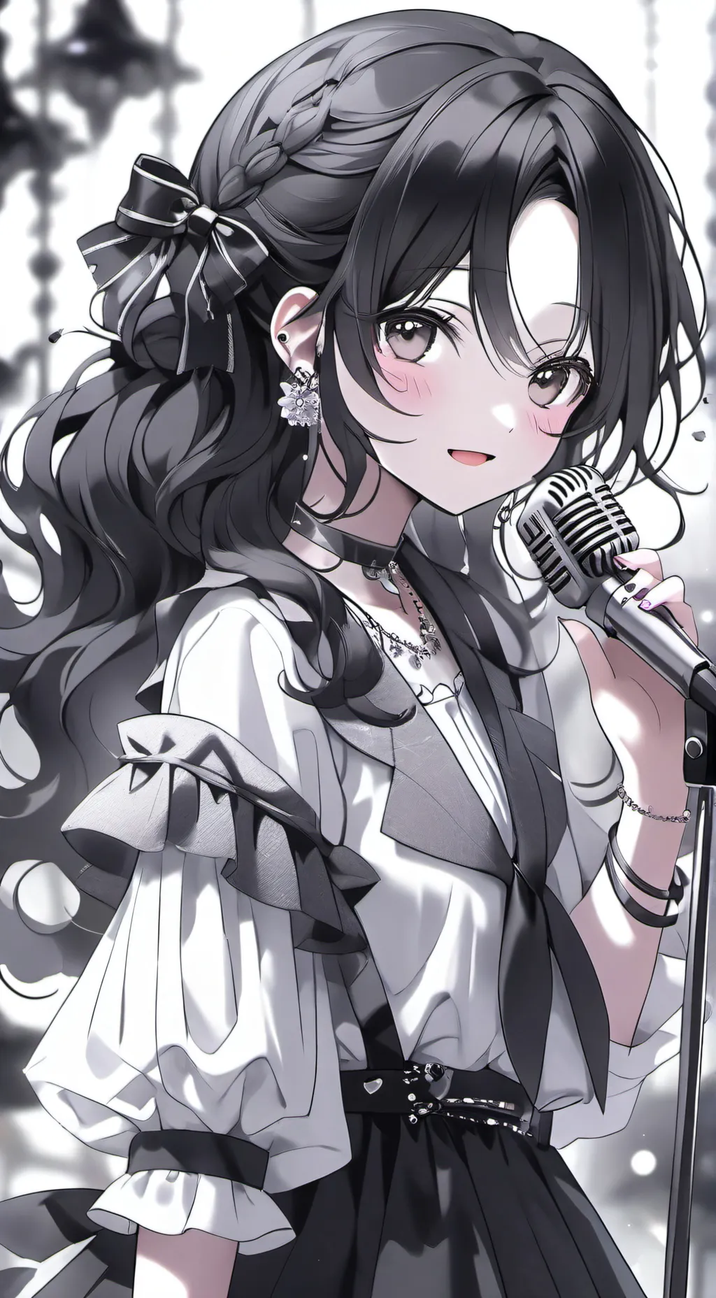 ai character: mha X singer  background