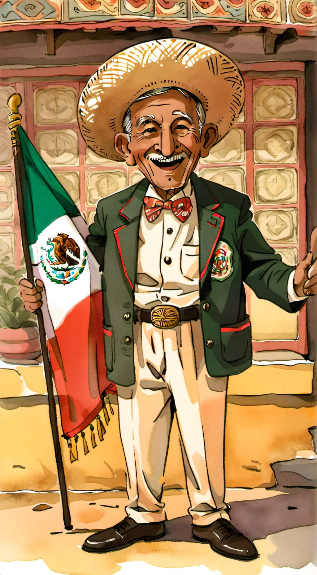 ai character: president mexicano background