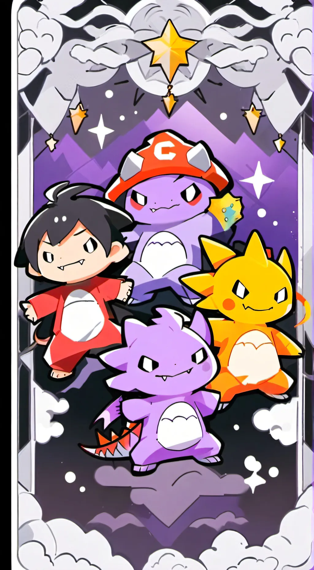 ai character: my OCS!!  background