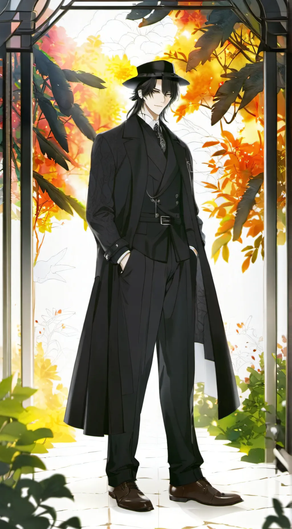 ai character: tall people  background