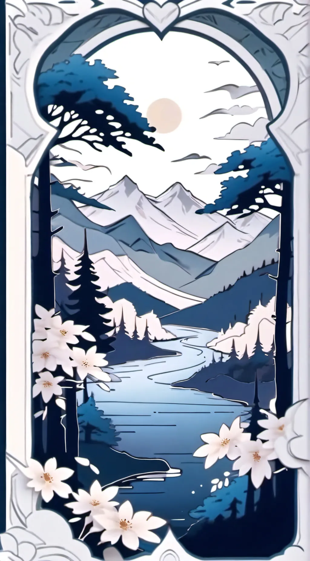 ai character: 99 days in aforest background