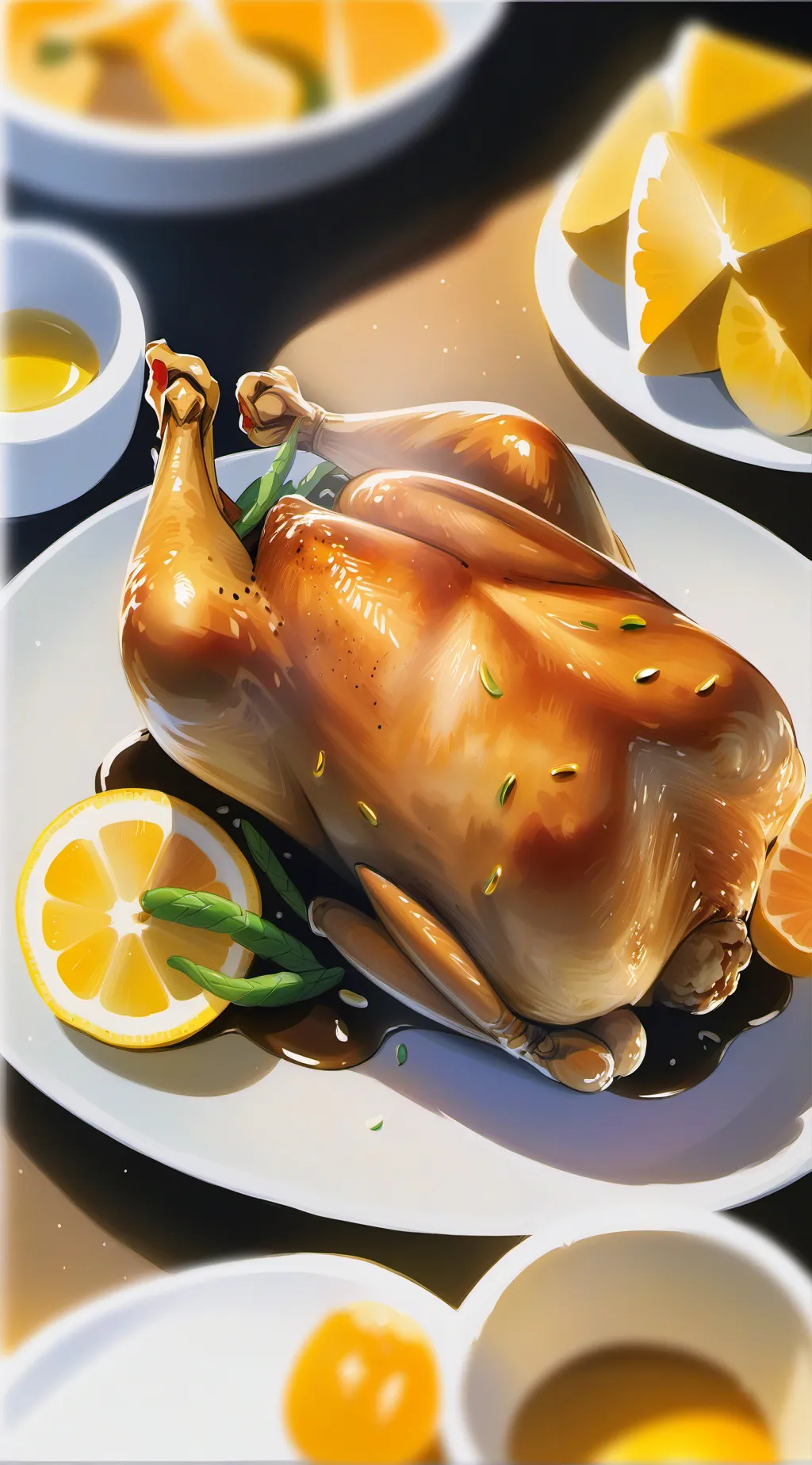 ai character: chicken 👍 background