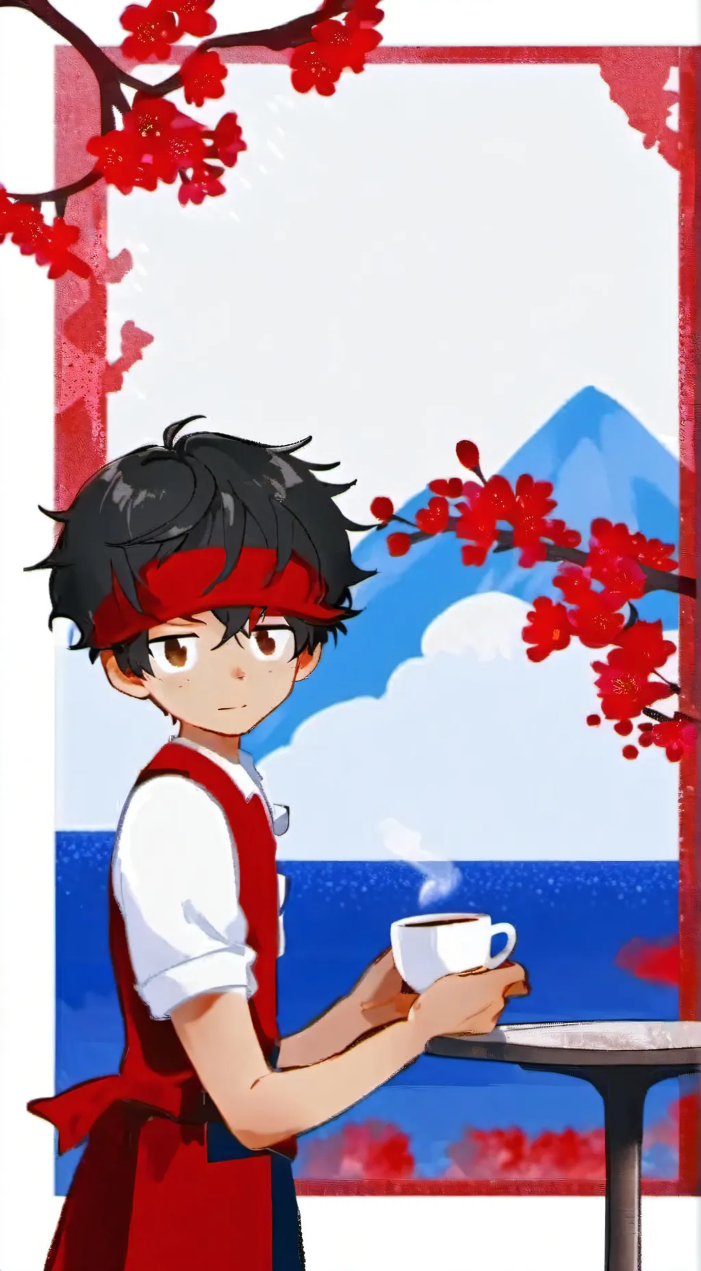 ai character: nabi x santi background