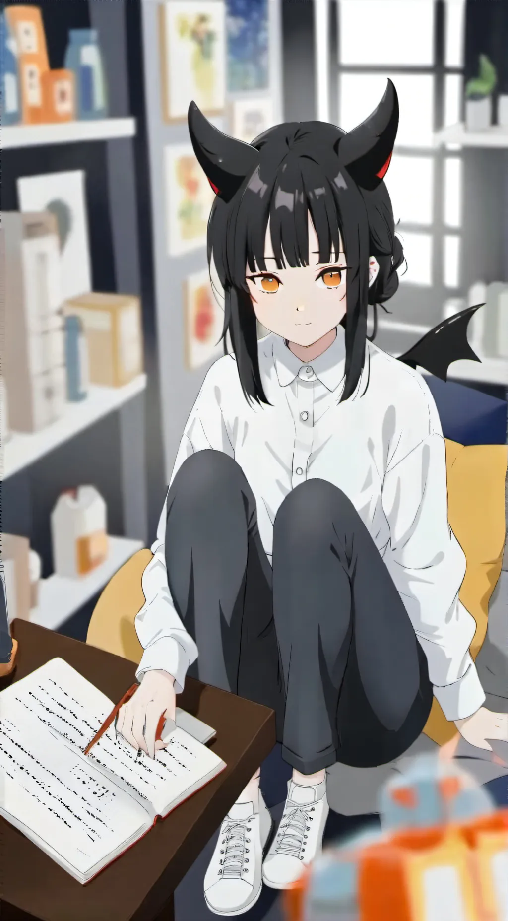 ai character: Moon background