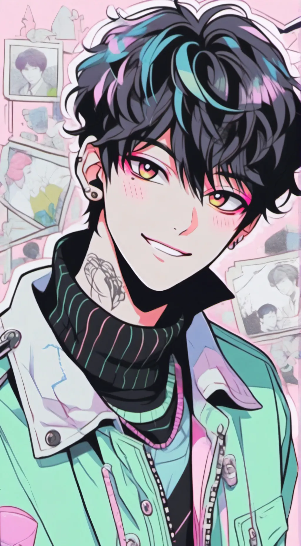 ai character: Damien 🩷 background