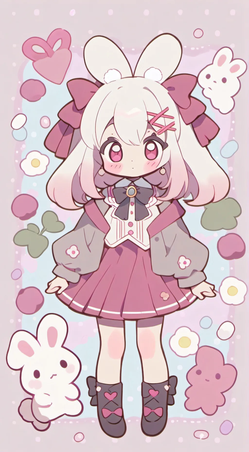 ai character: Bunny girl  background