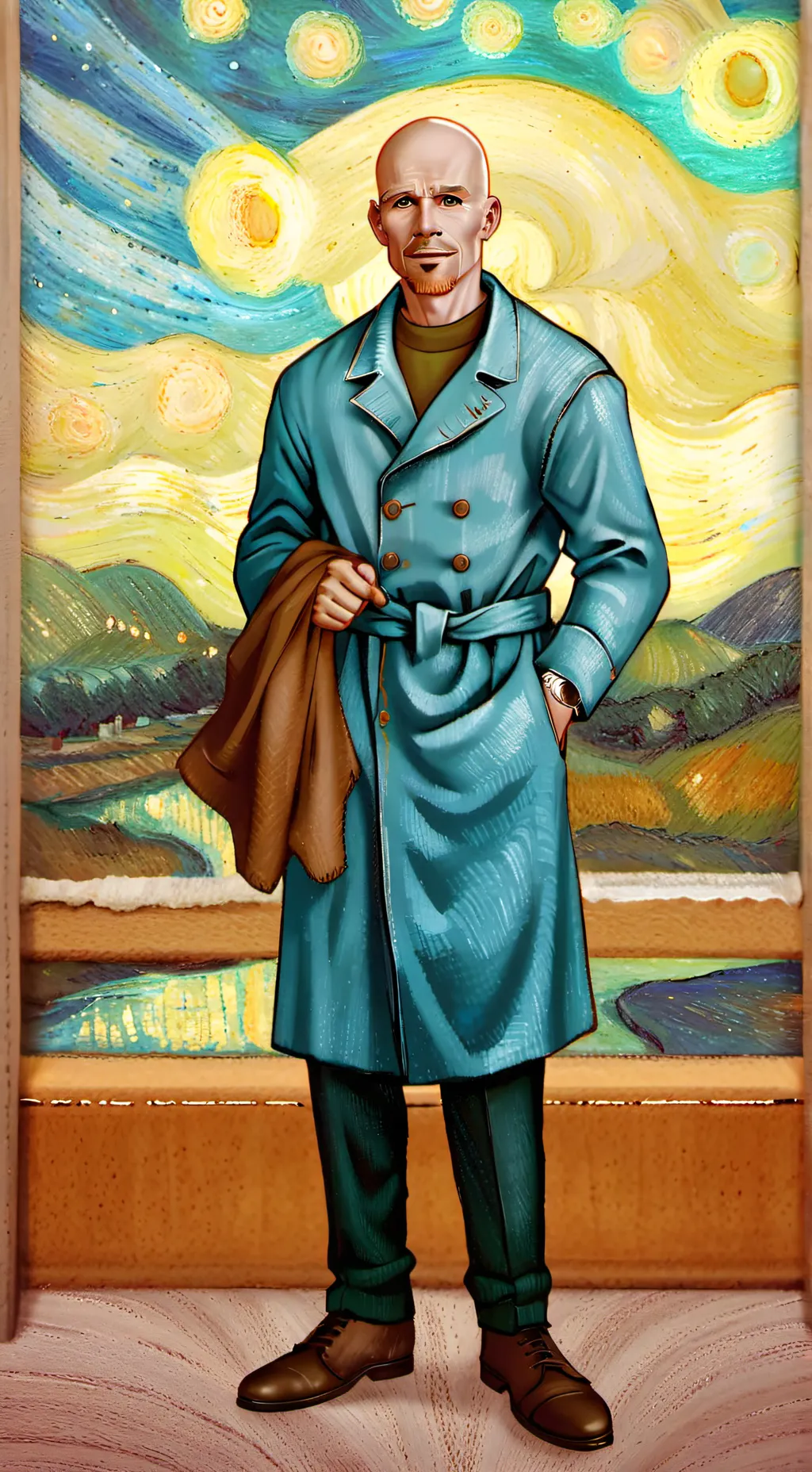 ai character: Mr clean background