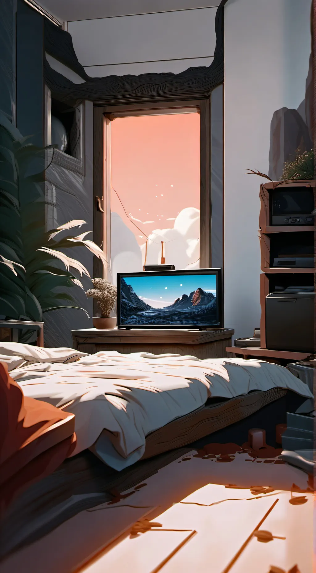 ai character: MHA horror movie  background