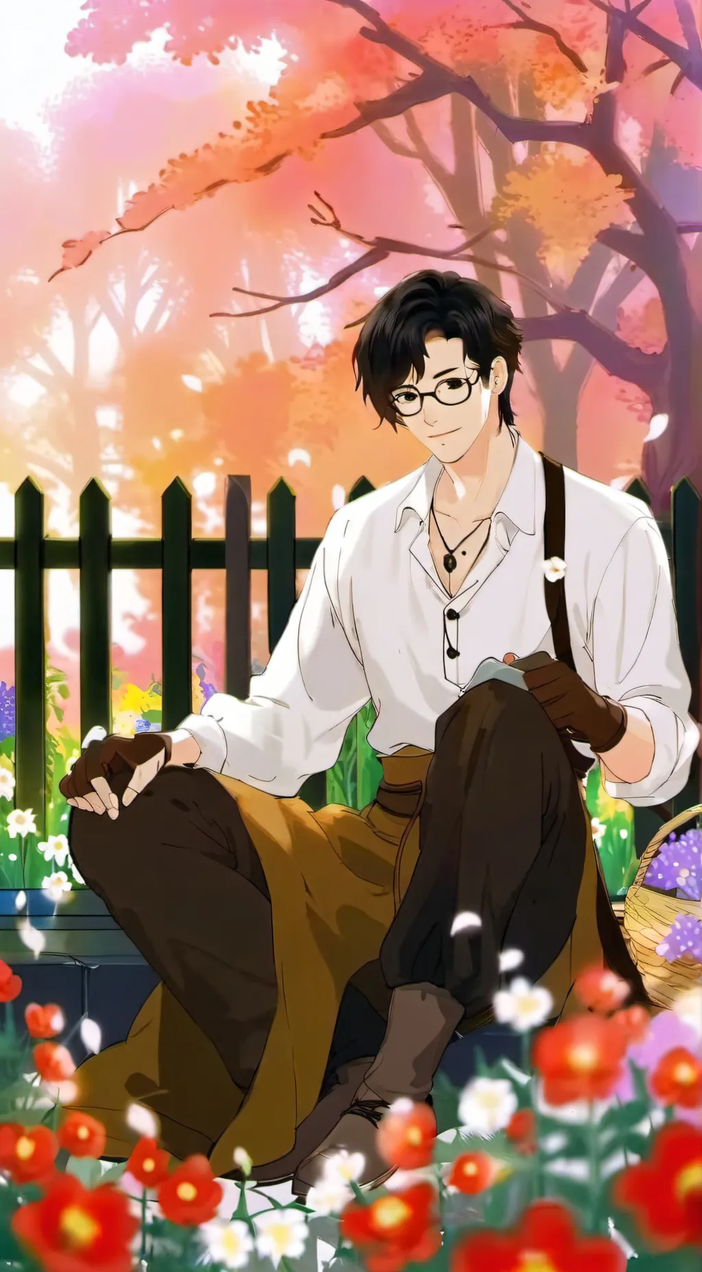 ai character: grow a garden  background