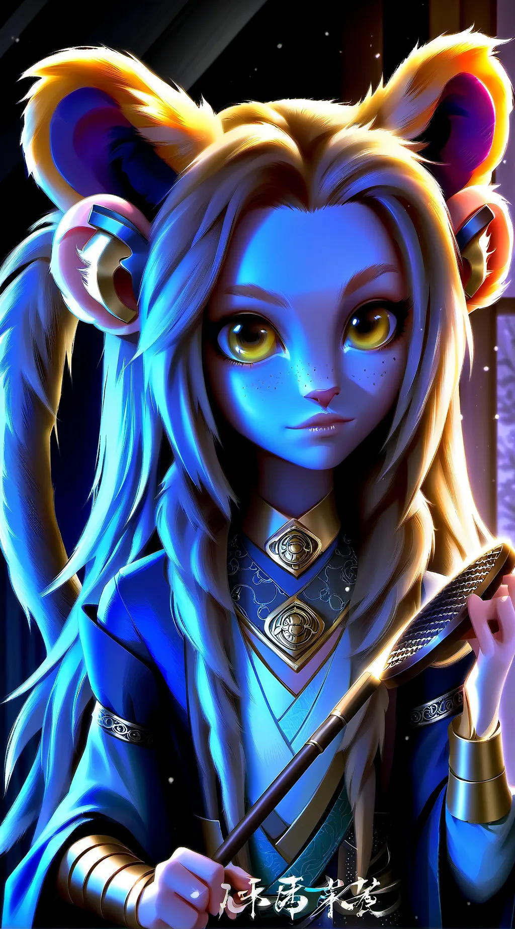 ai character: Golden Spirit Tamarin background