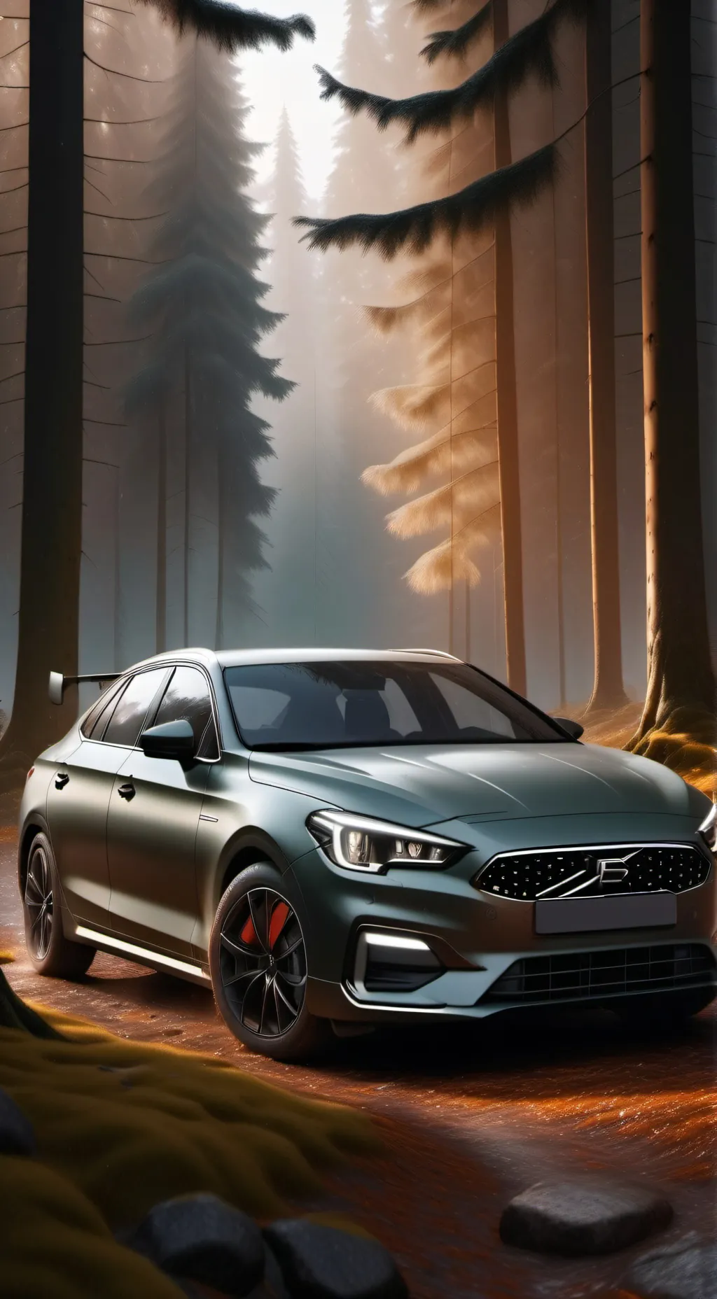 ai character: night drive background