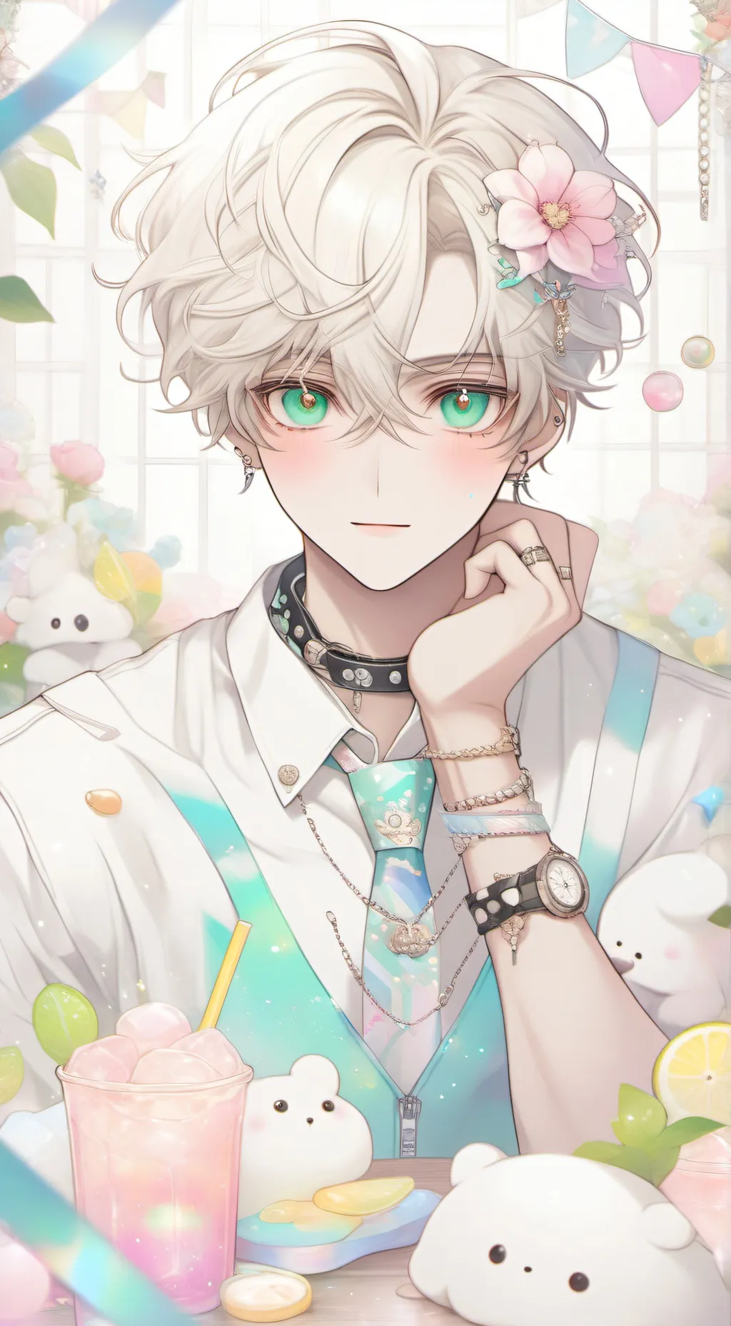 ai character: Andrew Da rizzler😈 background