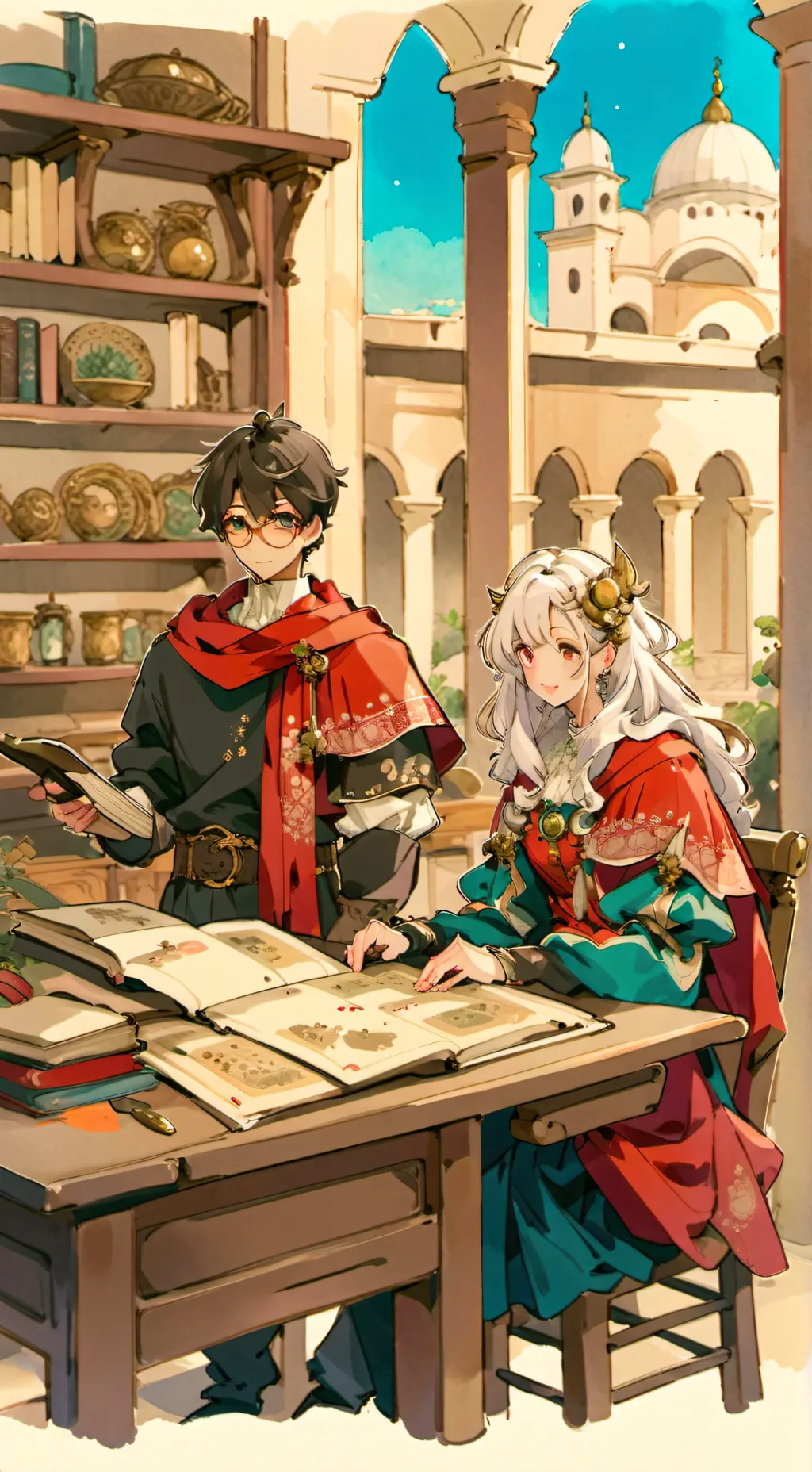 ai character: MONSTER ACADEMY background