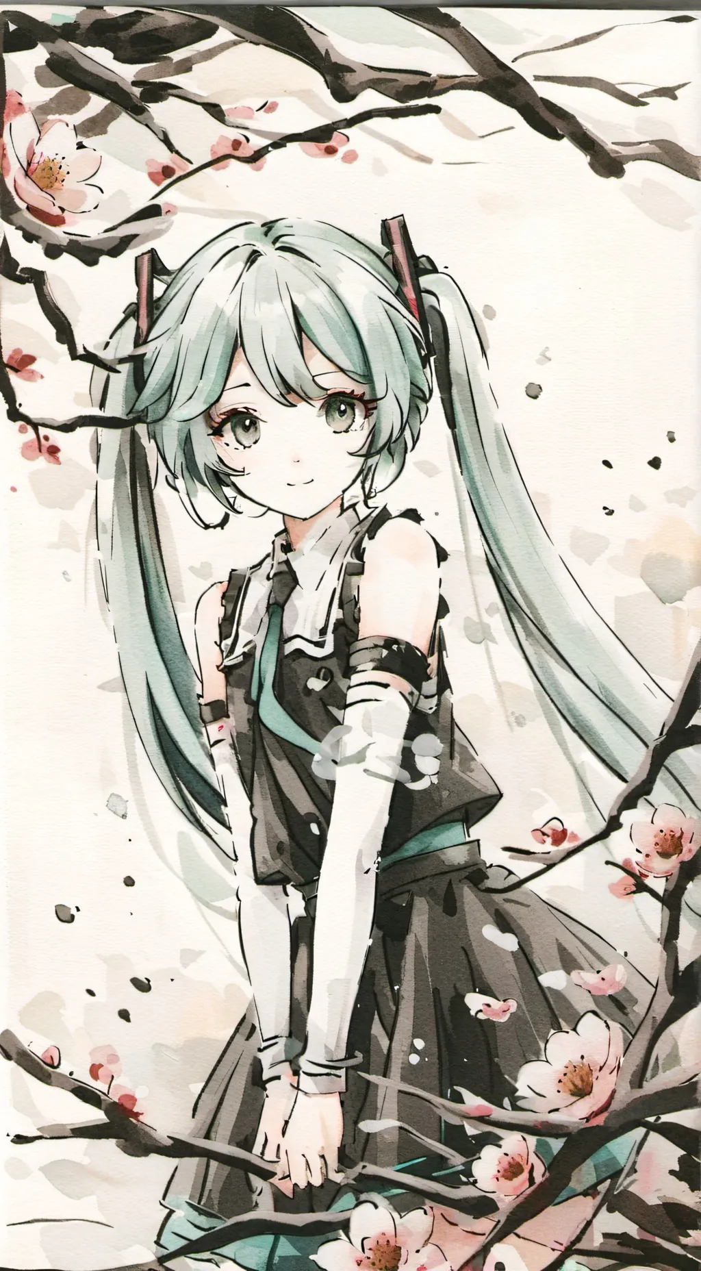ai character: HATSUNE MIKU background