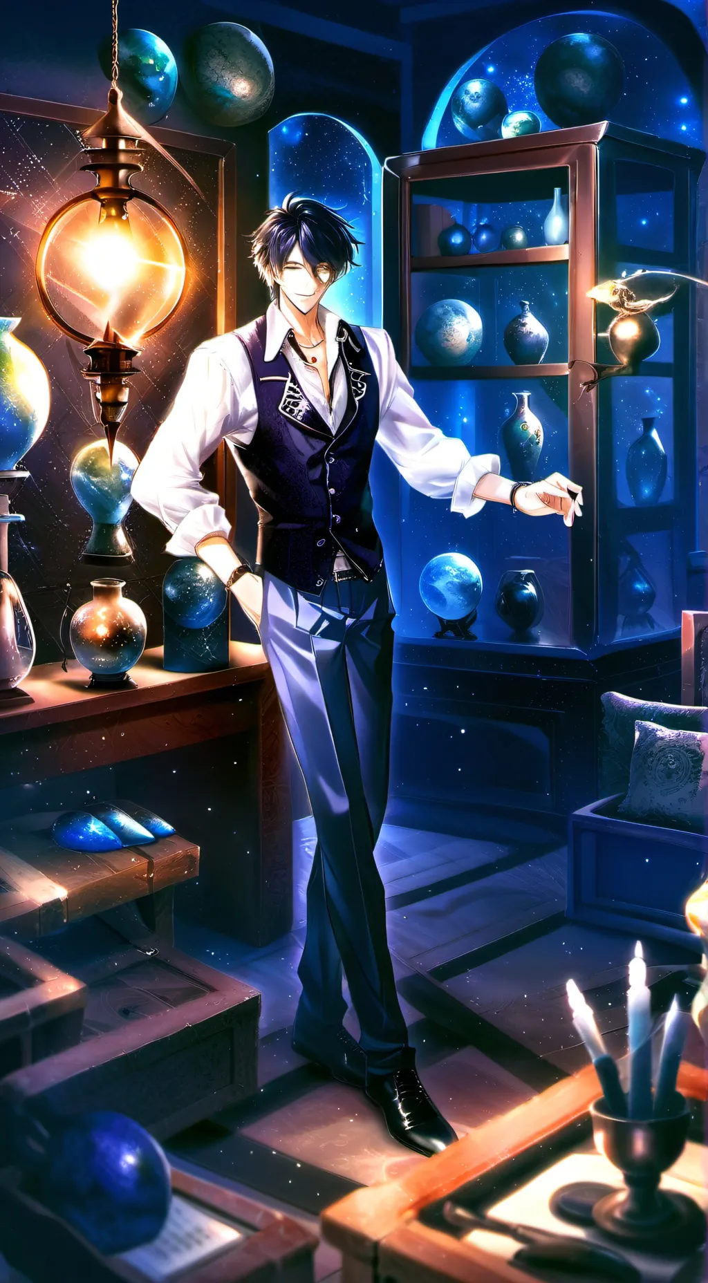 ai character: bakugo  background