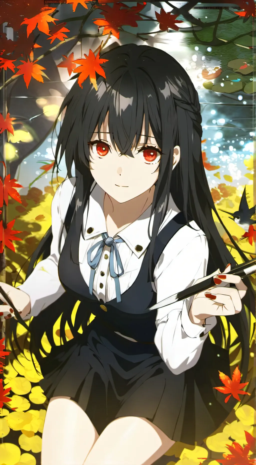 ai character: yandere Sim 1980s background