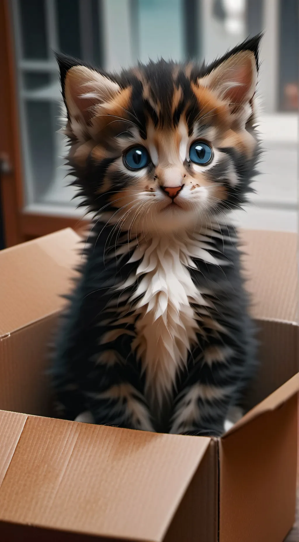 ai character: Homeless kitty background