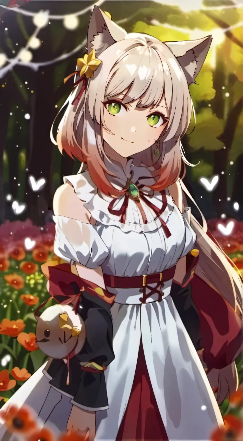 ai character: cat girl background