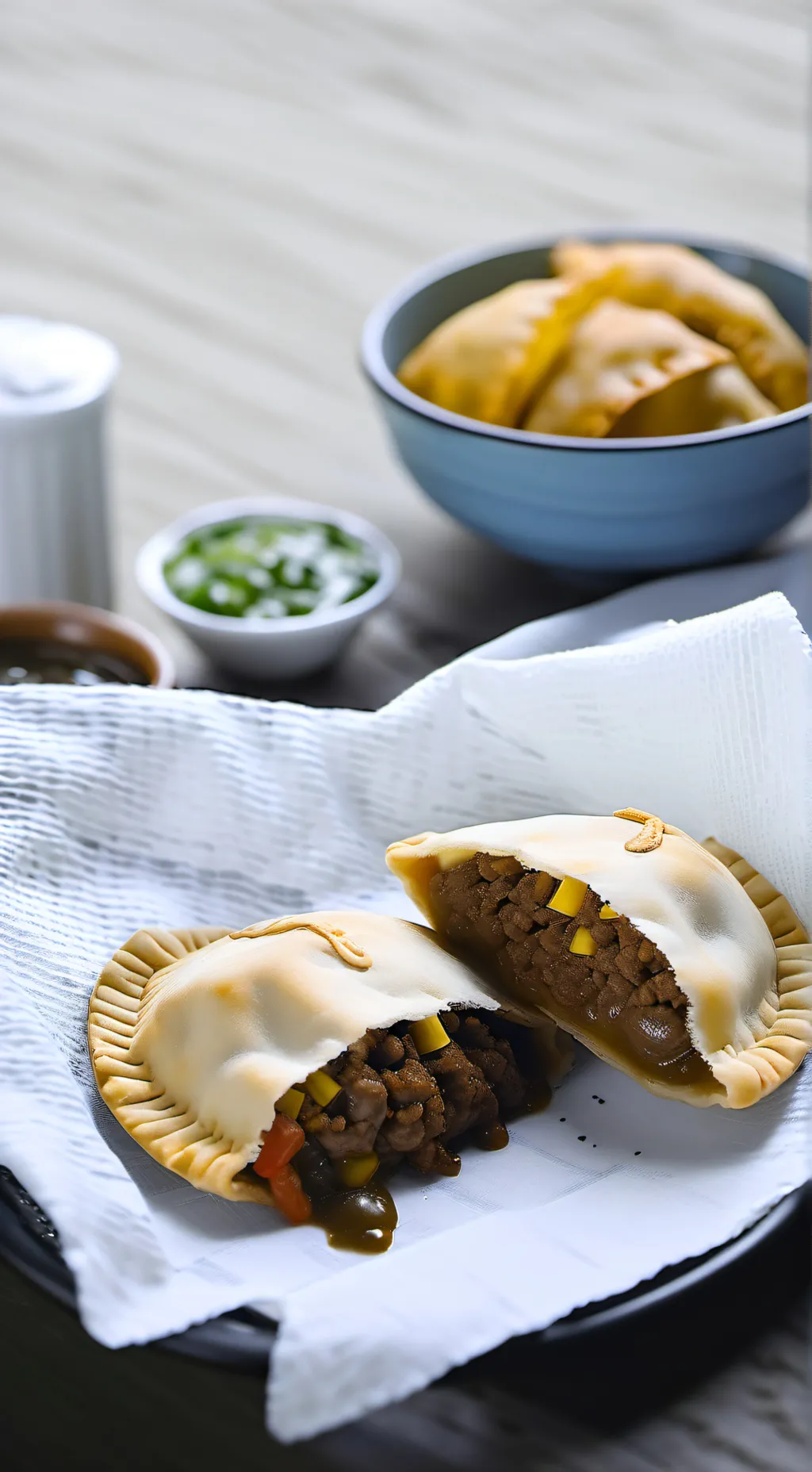 ai character: EMPANADA 😀😀😀 background