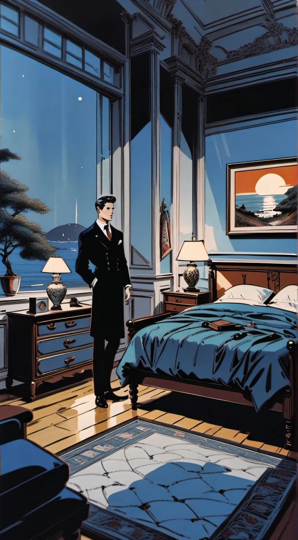 ai character: BOYS SLEEPOVER background