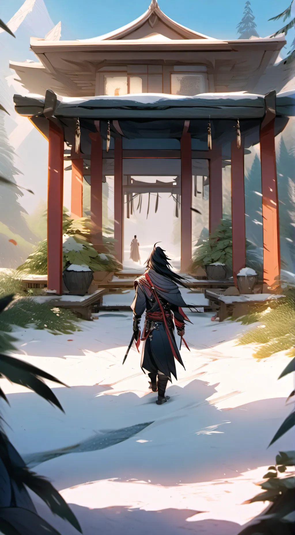 ai character: break time background