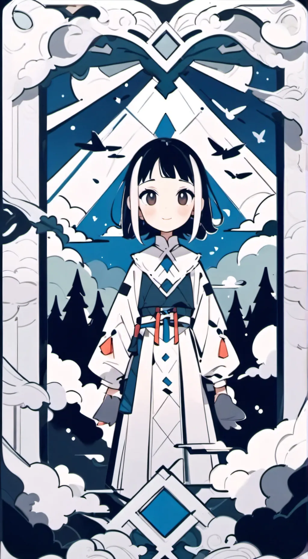 ai character: luna as a teenager background