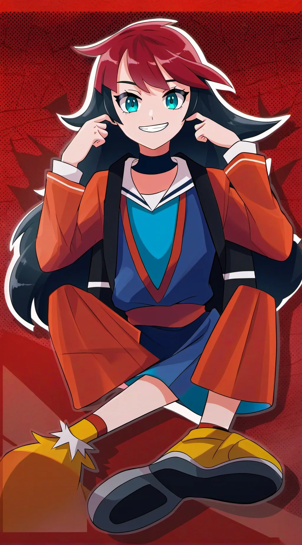 ai character: yandere Sim 1980s background