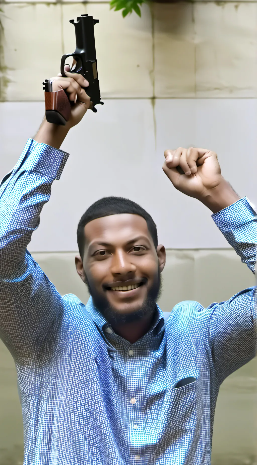 ai character: touch grass background