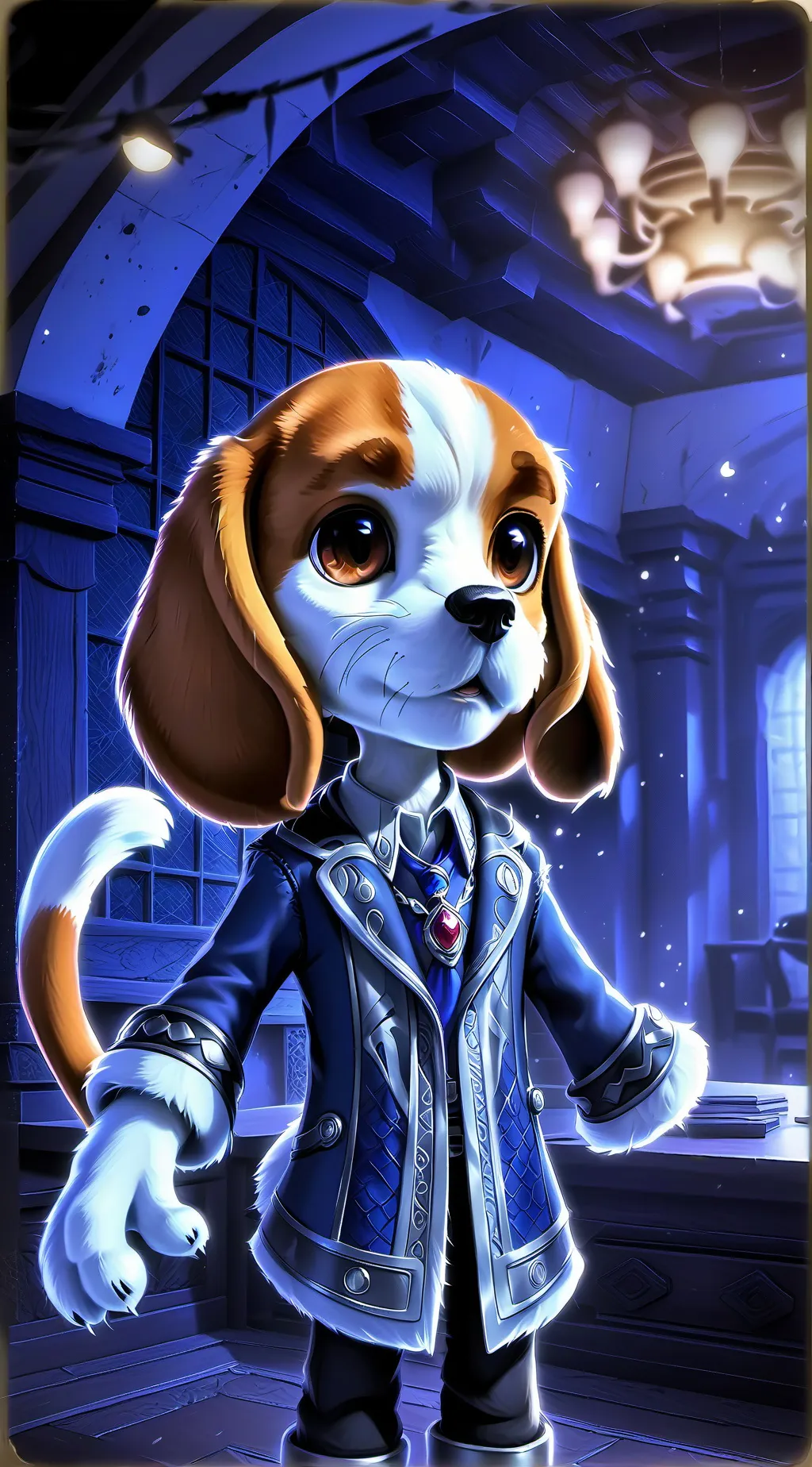 ai character: Beagle Spirit Pup background