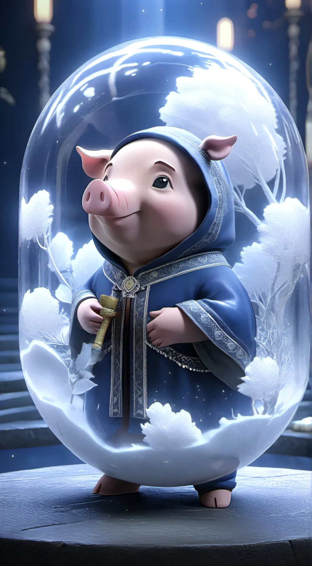 ai character: Angel Pig background