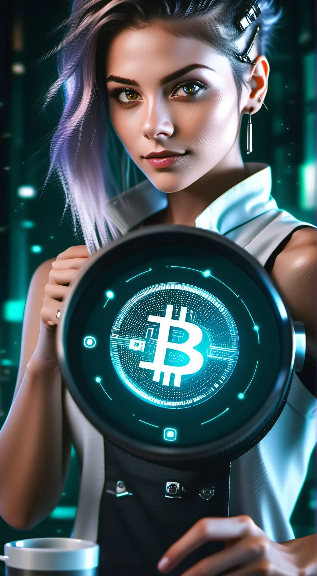 ai character: The Blockchain Barista background