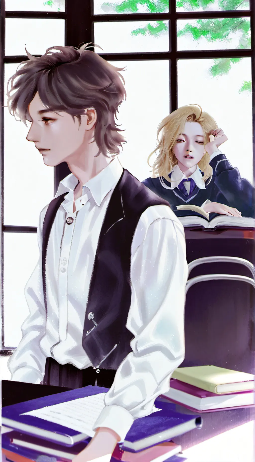 ai character: shadow background