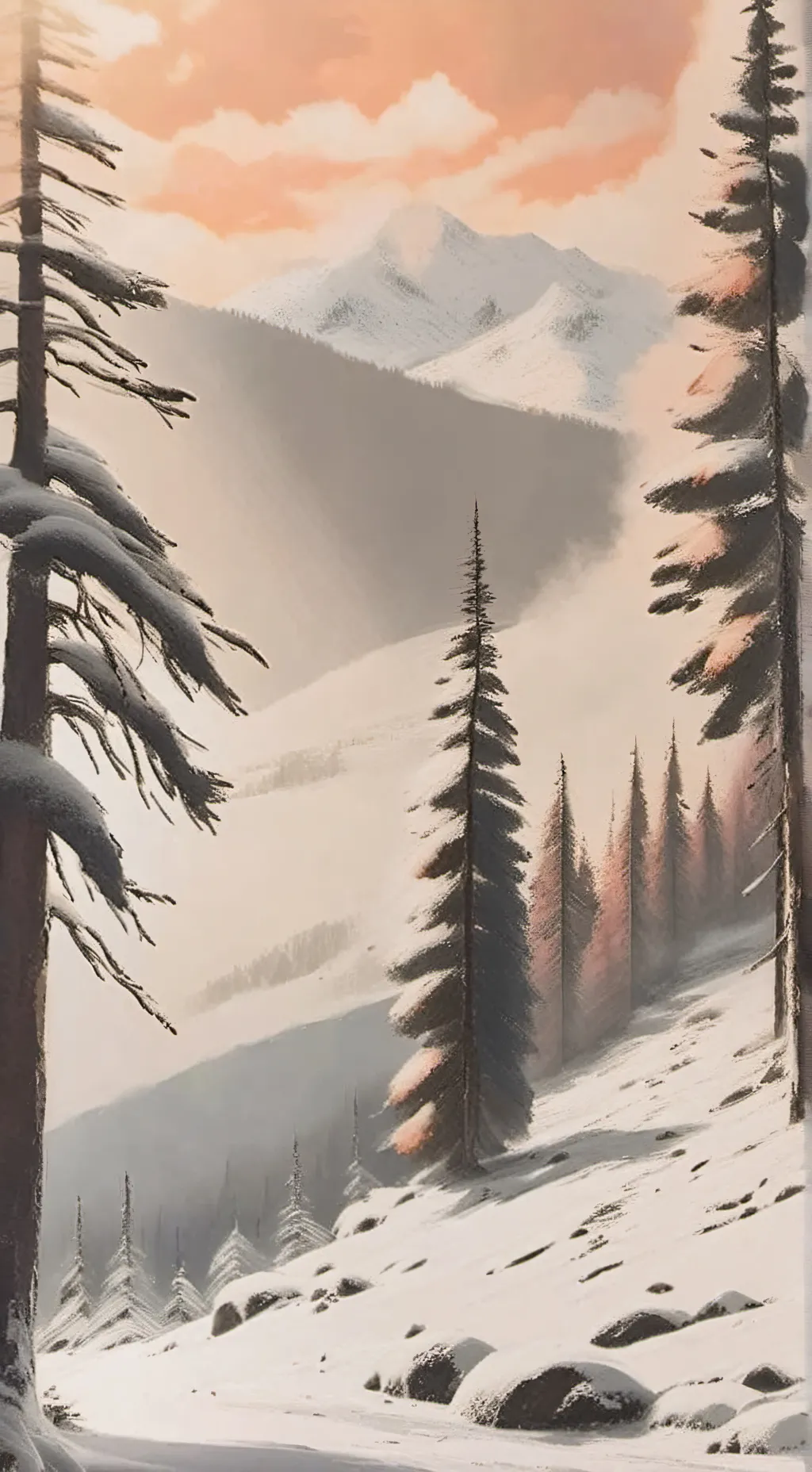 ai character: winter wonderland  background