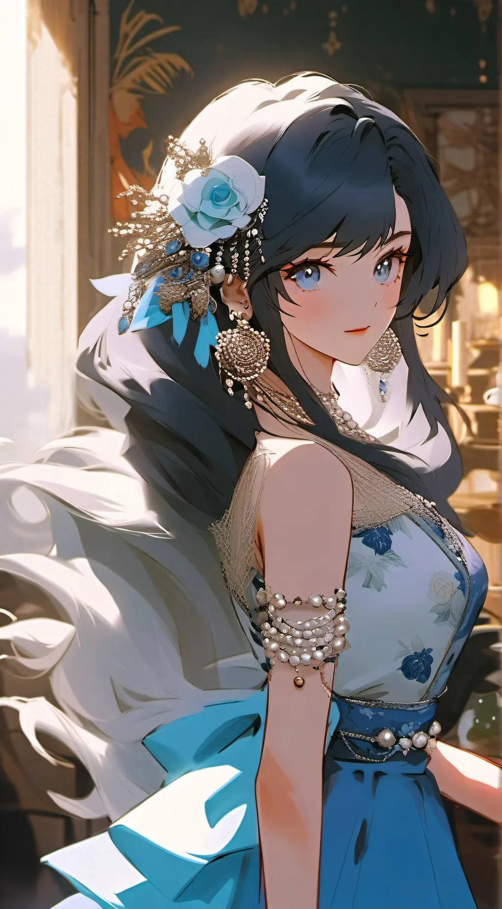 ai character: Ocean background