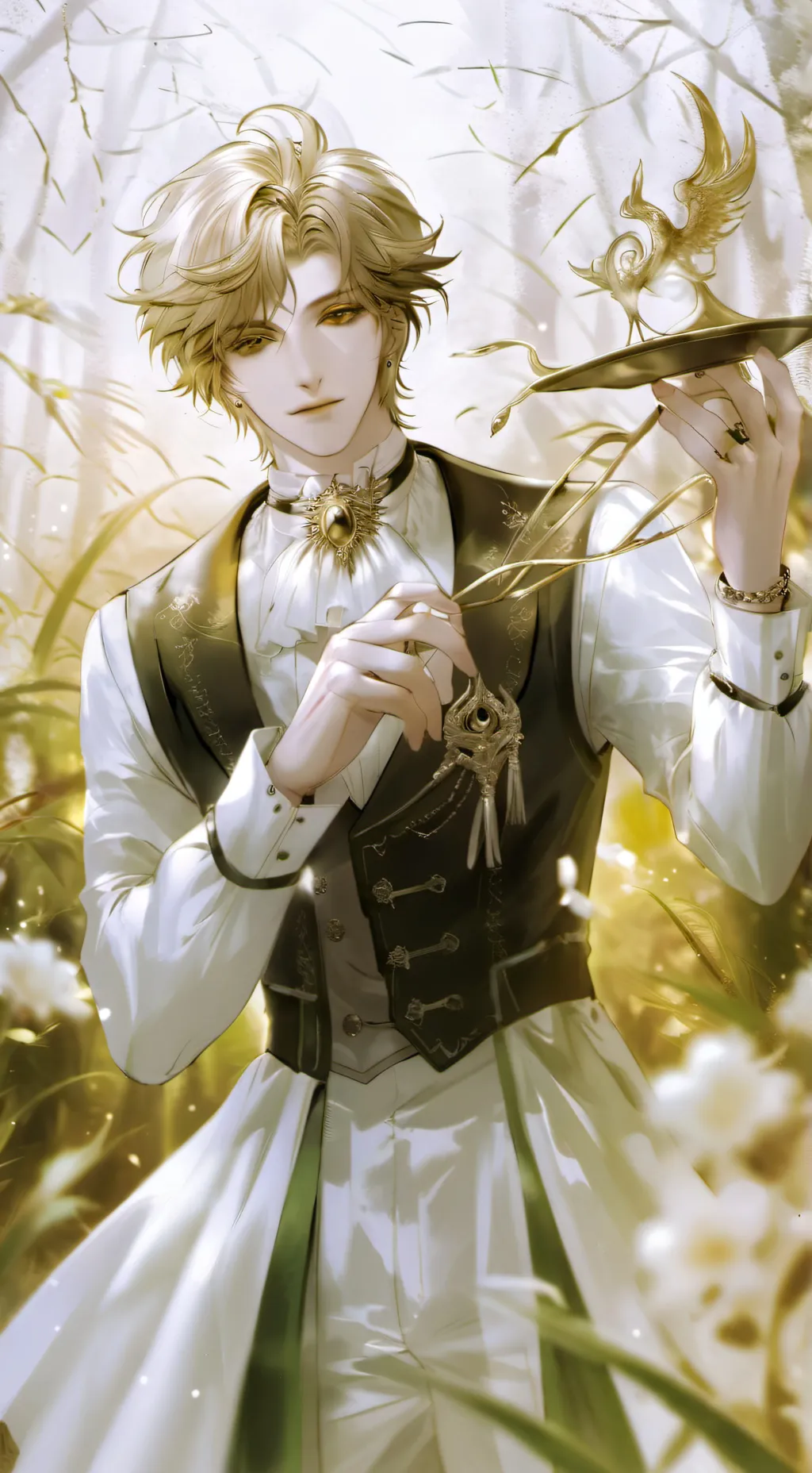 ai character: -Golden loyalty- background