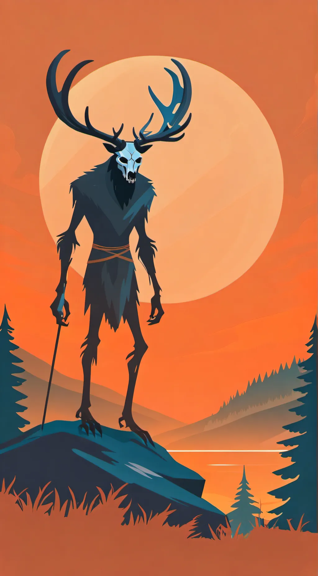 ai character: the deer background