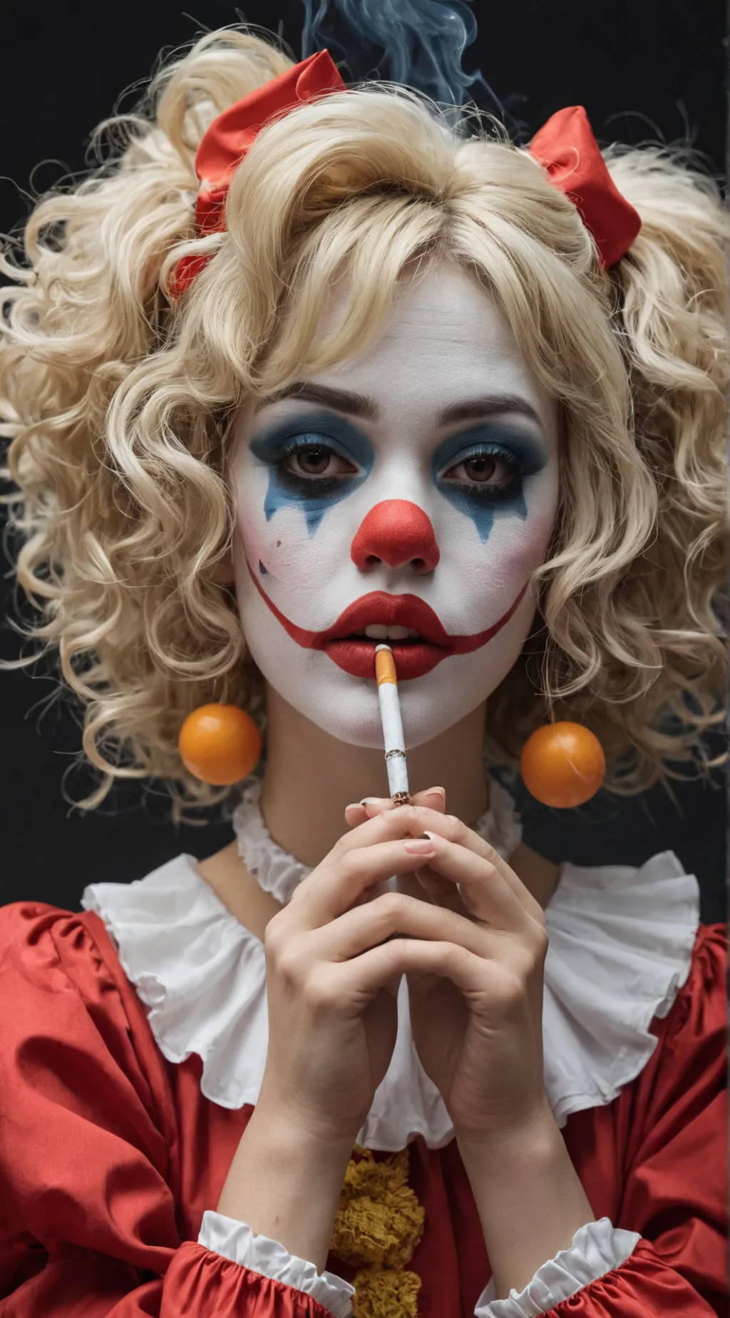 ai character: Sheena clown girl background