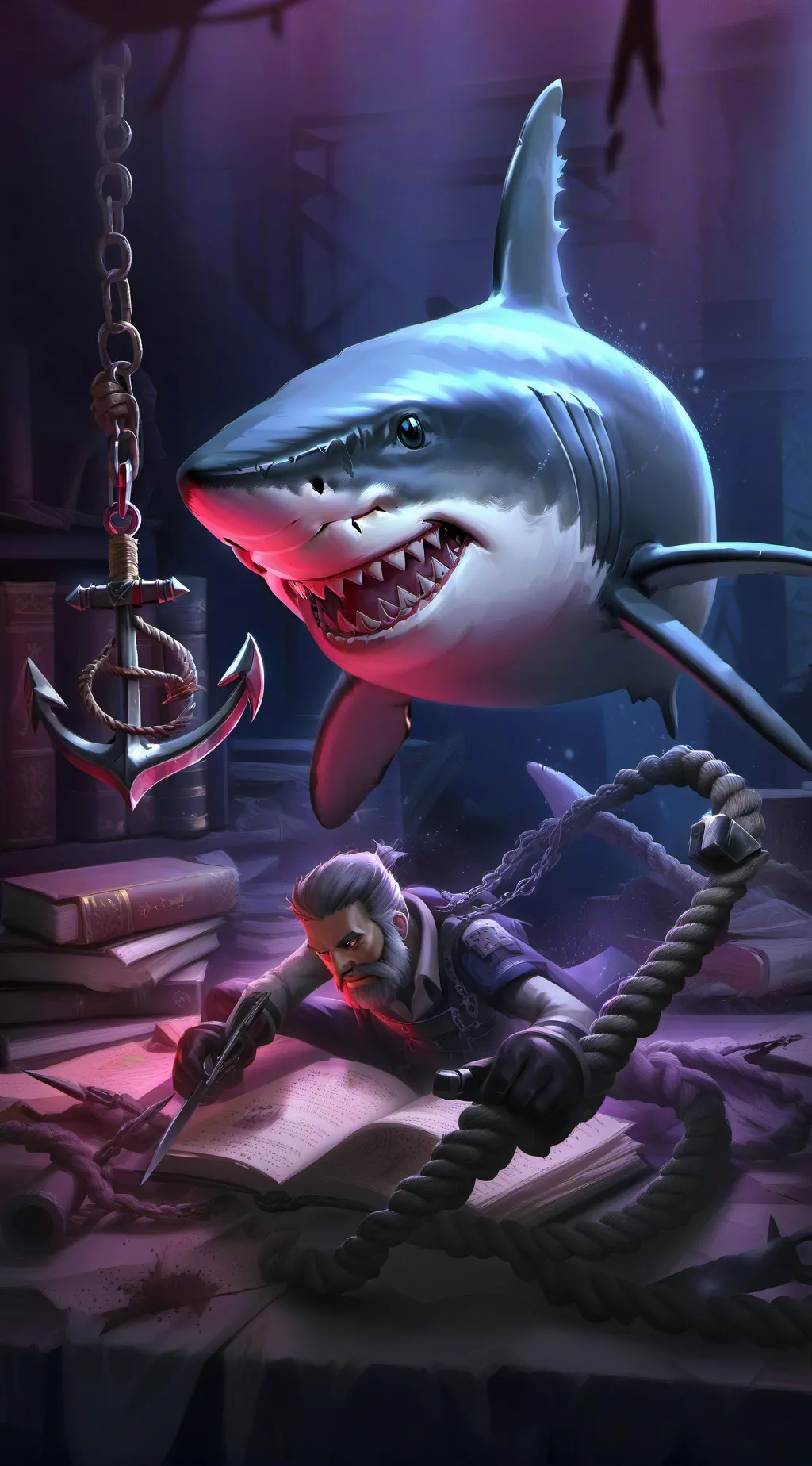 ai character: haai de anker background