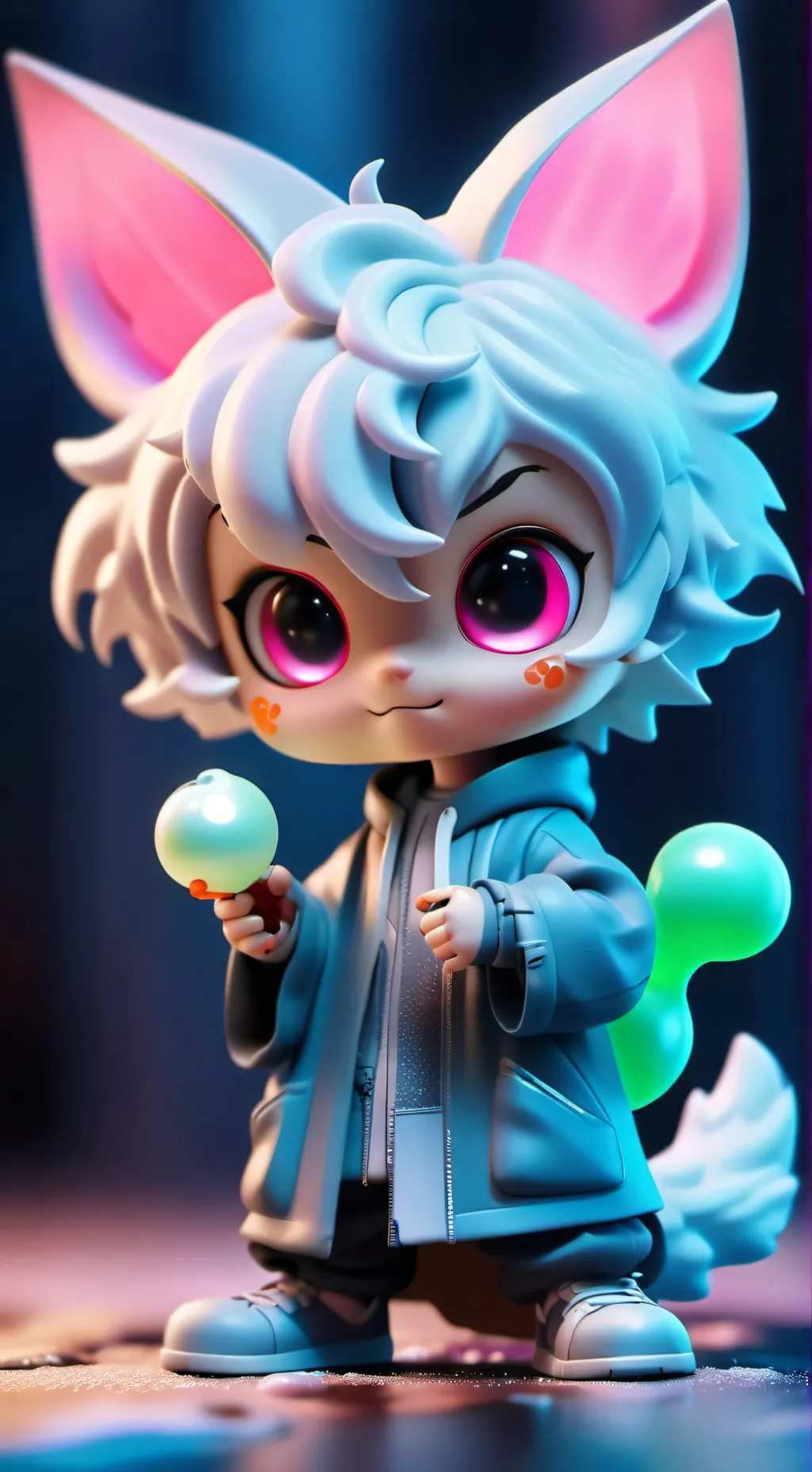 ai character: baby cat background