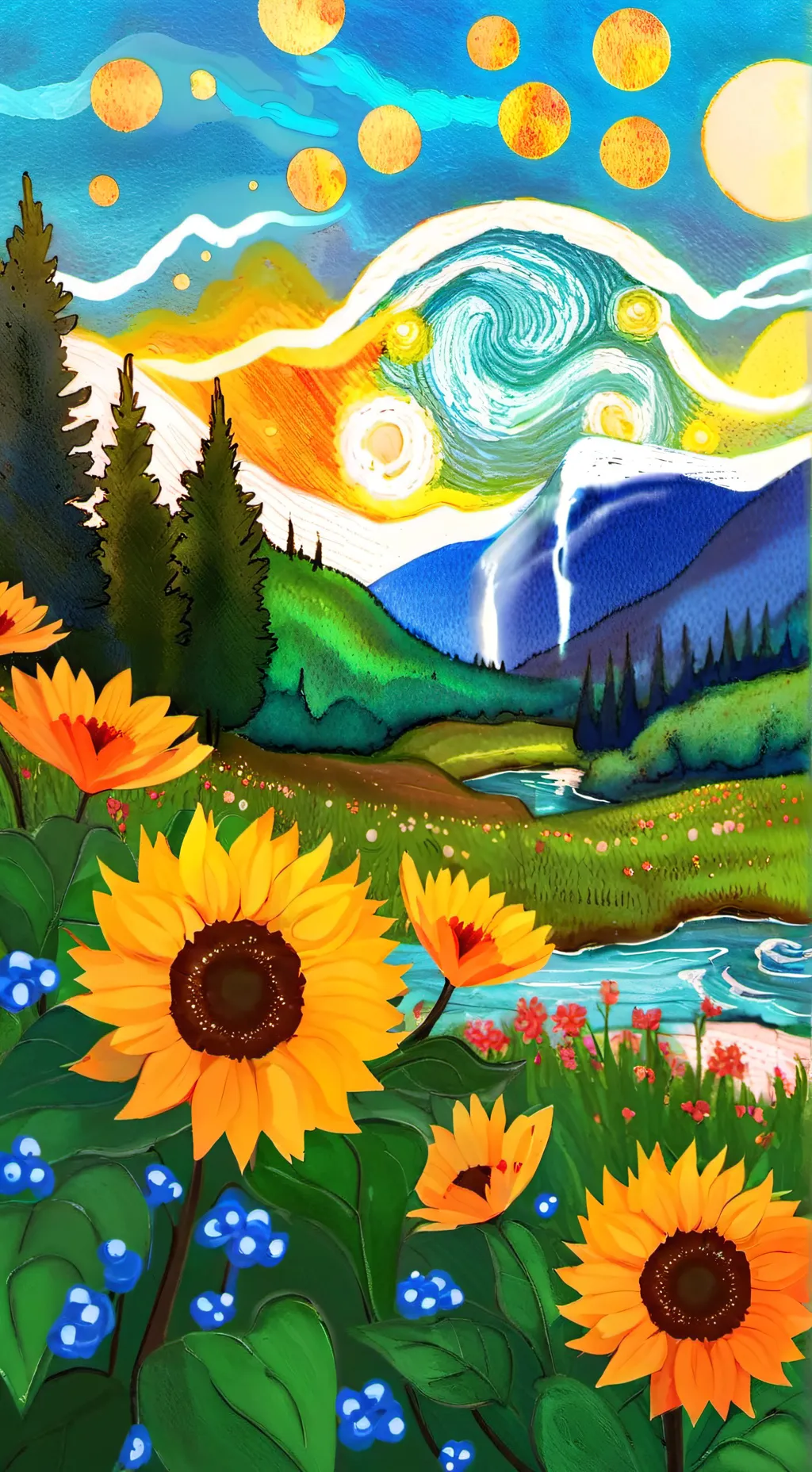 ai character: Sprunki × KPDH background