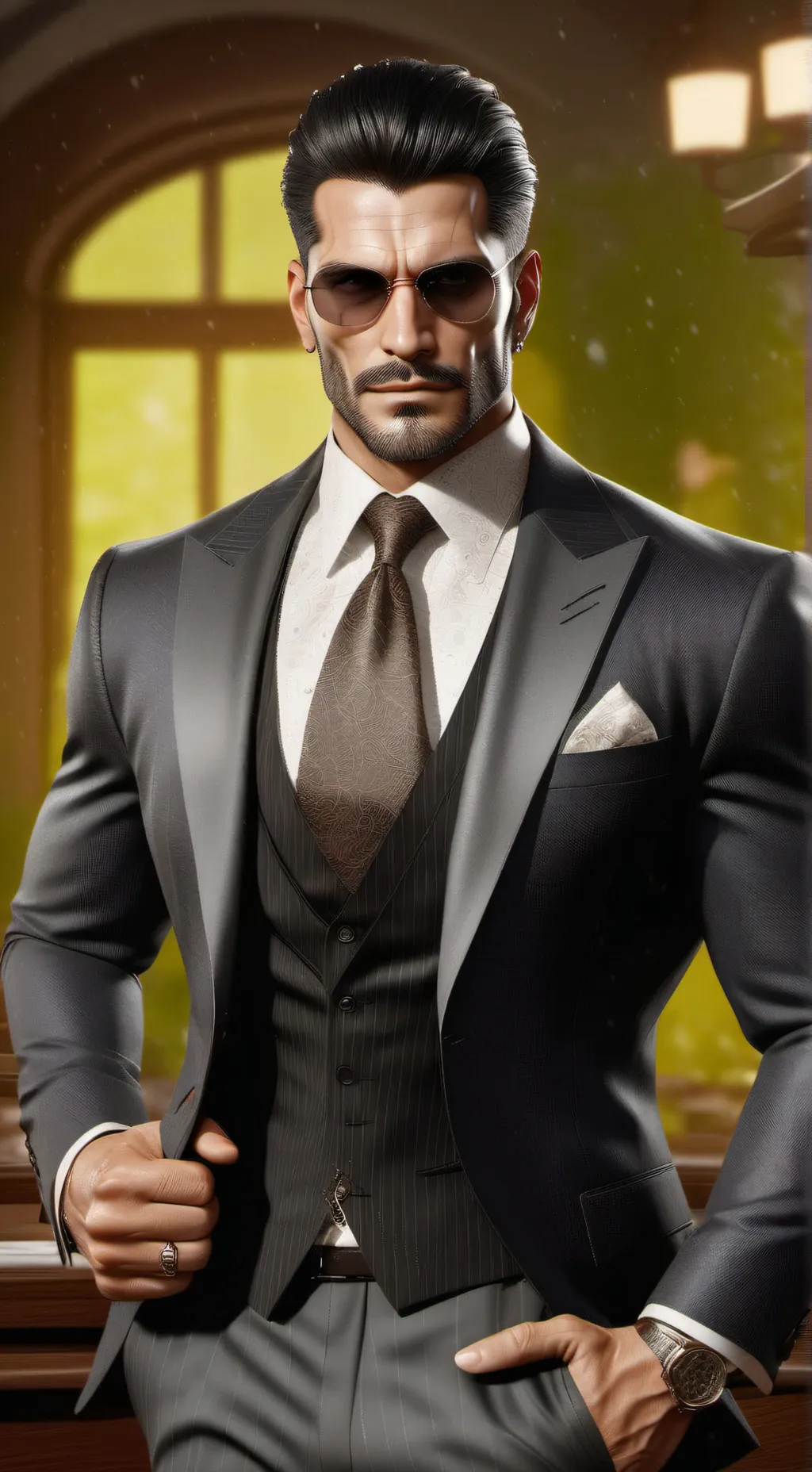 ai character: Damien  background