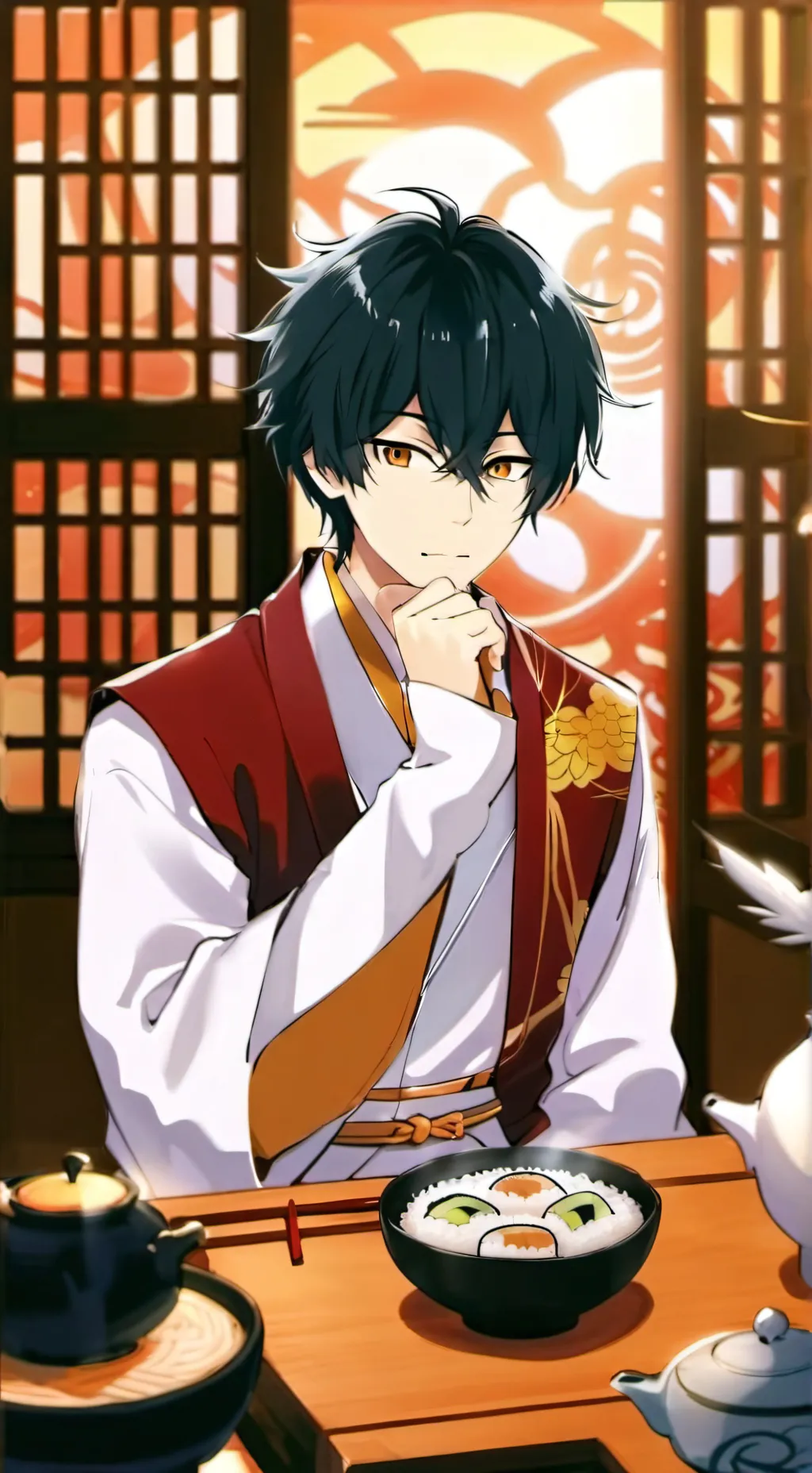 ai character: Kaito saki background