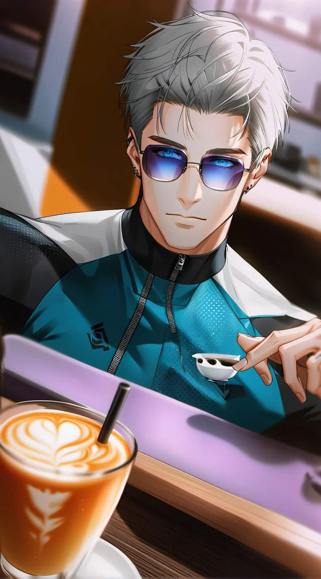 ai character: The Rugged Model background