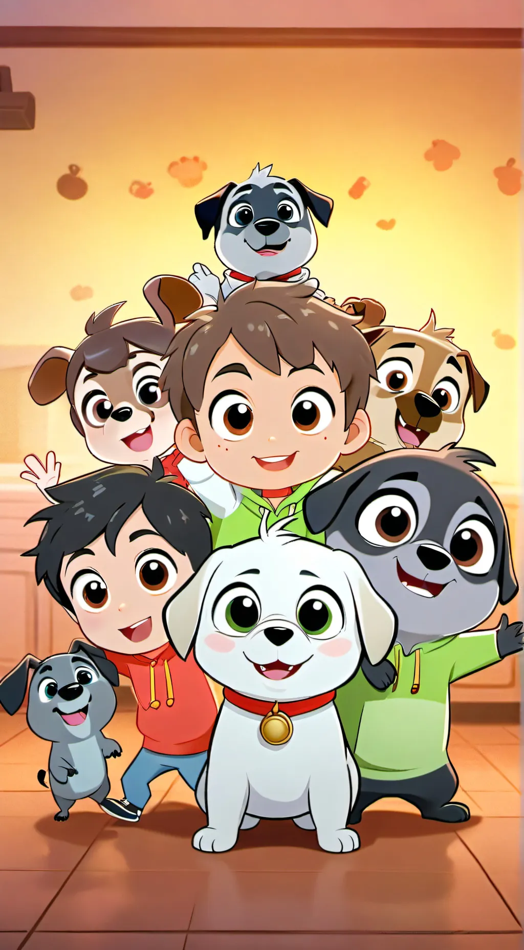 ai character: Puppy dog pals background